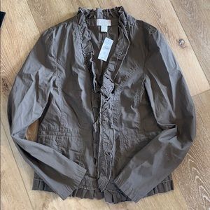 Ruffle blazer jacket